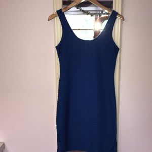 Electric Blue Form Fitting Comfortable Short Dress